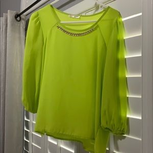 Neon green top